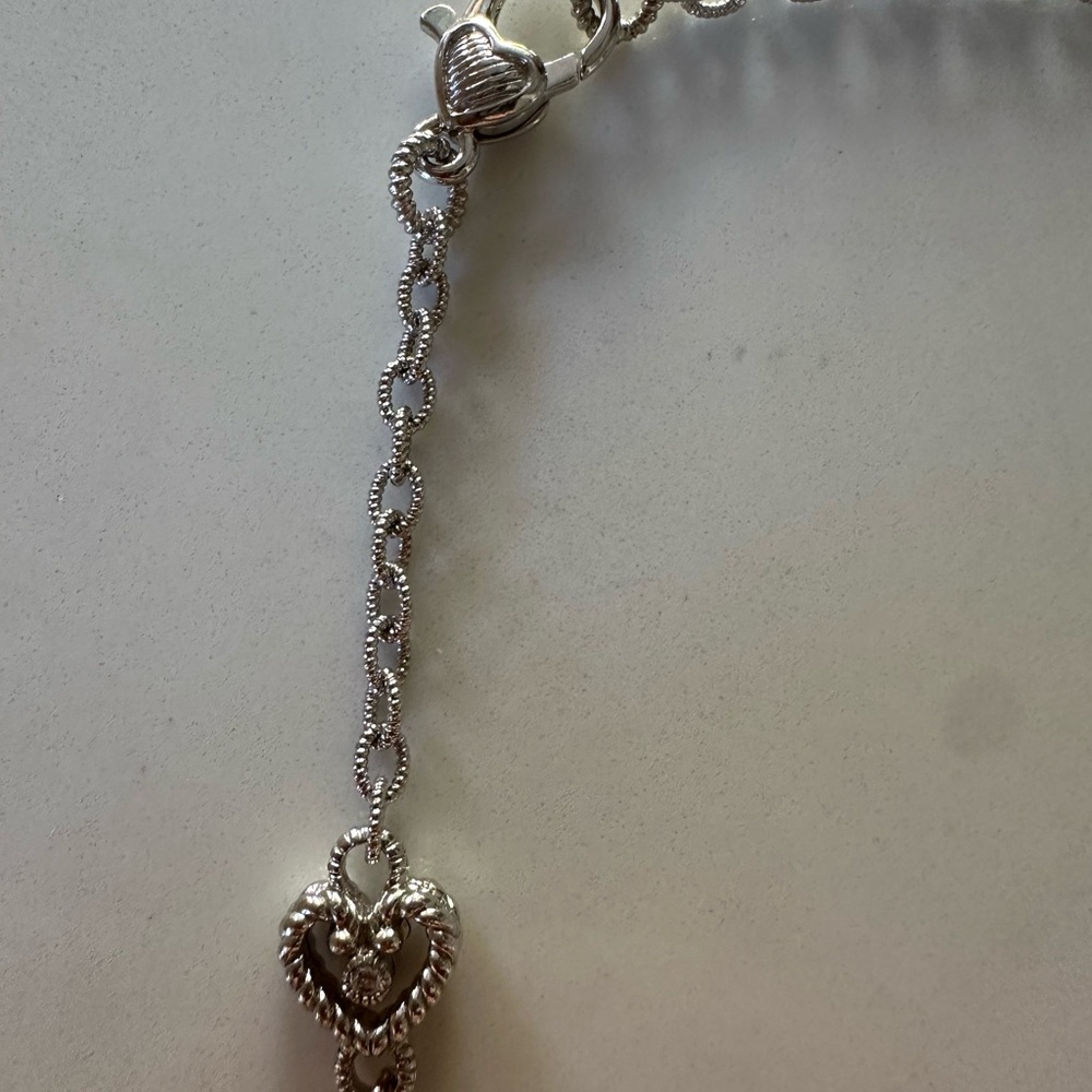 Judith Ripka heart moonstone with Judith Ripka chain - Picture 5 of 5